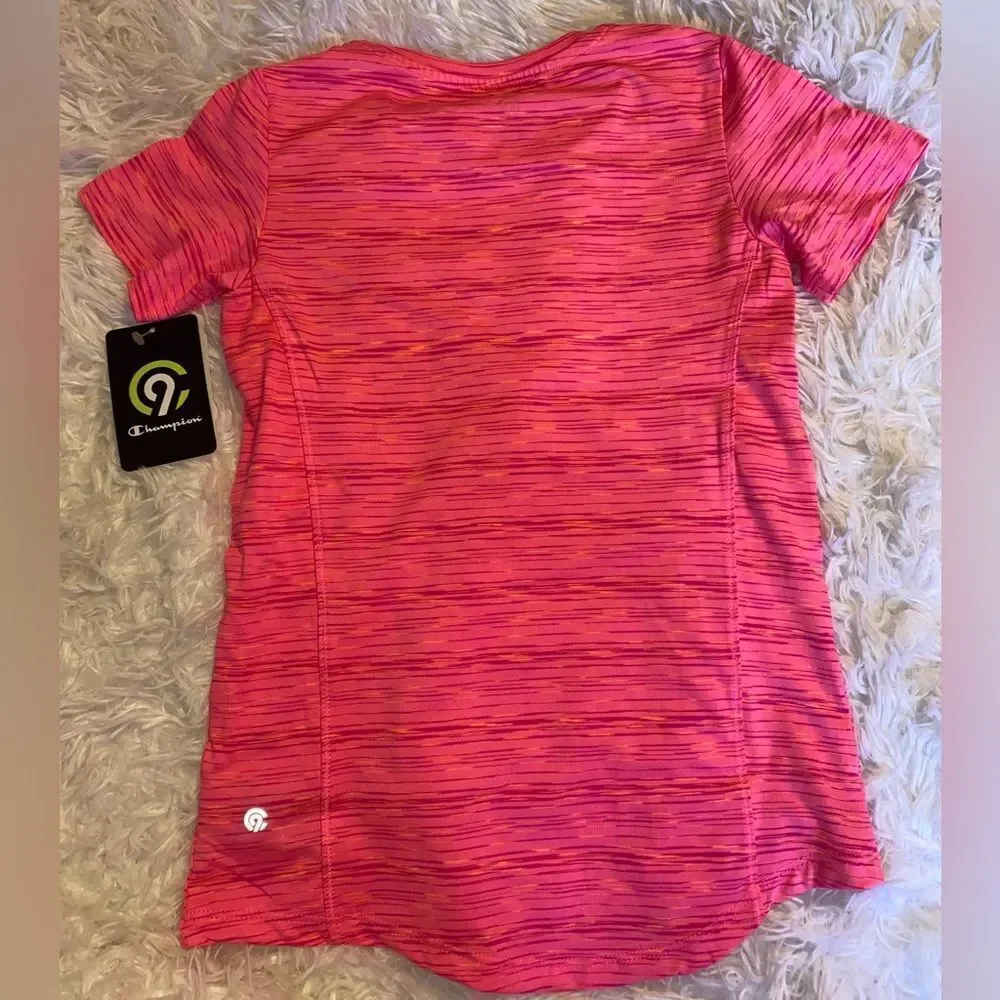 *NWT* Champion Girls M(7-8) Heathered Neon Pink Sport Shirt